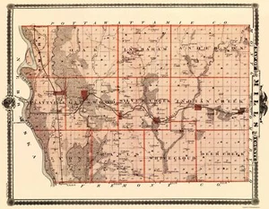 Mapa histórico del condado - Mills County Iowa - Shober 1875 - 23 x 29,66 - Imagen 1 de 20