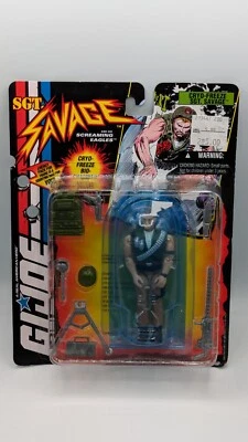 Figura de acción Hasbro de colección GI Joe Cryo Freeze Sgt Savage 1994  Foto 1 de 4