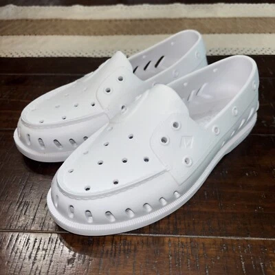 Sperry Top Sider Original Float Boat Shoe White STS86493 Unisex M 8 W 10 - Image 1 of 4