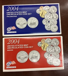 2004 United States Mint Uncirculated Coin Set - P & D - Picture 1 of 6