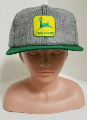 De colección JOHN DEERE Parche Verde Denim Snapback Sombrero de Camionero K-Products EE. UU. Iowa Foto 1 de 4