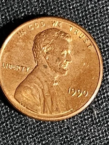 1990 Penny Errors No Mint Mark, Struck Off Center, Close AM, DDR, DDO, (AU) - Picture 1 of 12