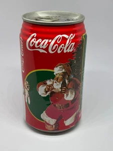 Coca Cola COKE soda 325ml Thailand Vintage CAN Santa Claus Sundblom Santa + Dog - Picture 1 of 6