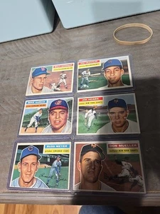 vintage LOT of 6 - 1956 TOPPS MLB BASEBALL SPORTS CARDS - HIGHER MID GRADE - Picture 1 of 10