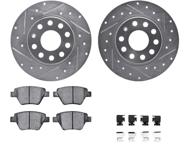 Rear Brake Pad and Rotor Kit For 2010-2013 Audi A3 Quattro 2011 2012 HY746CM - Image 1 of 1