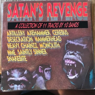 Satan's Revenge LP 1985 New Renaissance GWD90536 VG+/VG+ Metal Compilation RARE - Image 1 of 4