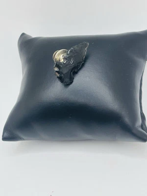 "Pin de 1"" con punta de flecha de obsidiana vintage años 40 - para hombre" Foto 1 de 4