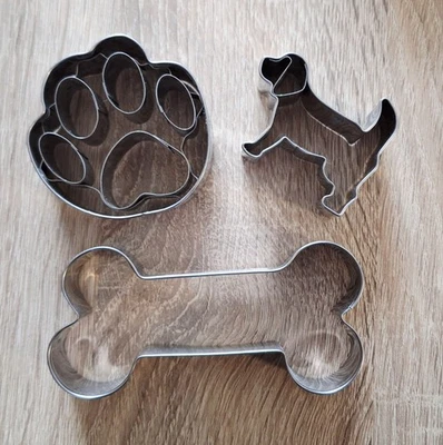3  Ausstechformen, Plätzchen, Kekse, Birkmann, Knochen, Hund, Pfote - Bild 1 von 4