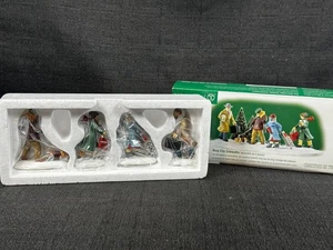 Dept 56 Christmas In The City 56.58955 Busy City Sidewalks Set of 4 Figures MINT - Picture 1 of 4