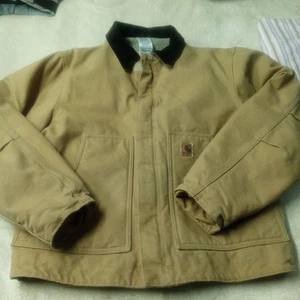 Vintage Detroit Carhartt Barn Jacket SZ Large Regular Tan - Picture 1 of 12