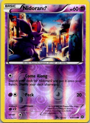 Nidoran M Common XY - Steam Siege 43/114 NM - Image 1 of 2