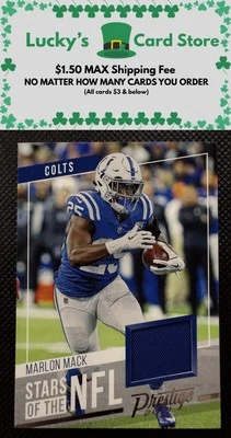 2019 Panini Prestige #SS-MM Marlon Mack Stars of the NFL Patch - Image 1 of 2