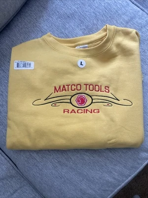 Matco Tools Lady Racing Pullover Sz Large Yellow Embroidered Vintage RARE - Image 1 of 4