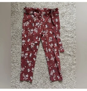 Jules & Leopold Womens Pull On Slim Leg Ankle Length Floral Pants Size Large - Picture 1 of 6