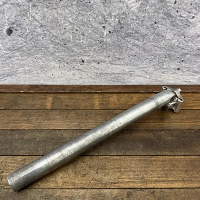 Tija de sillín Campagnolo vintage LARGA 27,2 mm piezas reparación abrazadera agrietada herrajes Foto 1 de 4