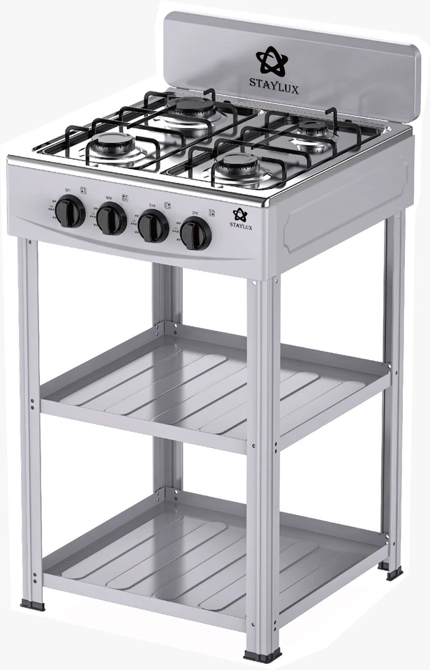 Cucina Portatile Fornello Campeggio STAYLUX a Gas 4 fuochi 60cm Inox CUCINOTTO-G - Immagine 1 di 1