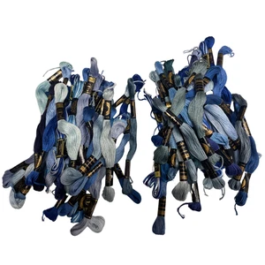 Anchor Stranded Sticktwist Mouline 8M Emb Thread Lot of 36 Shades of Blue - Picture 1 of 2