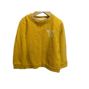 Cat & Jack S (6-6x) Girls' Long Sleeve Pullover Sweater “Weekend Vibes” yellow - Picture 1 of 4
