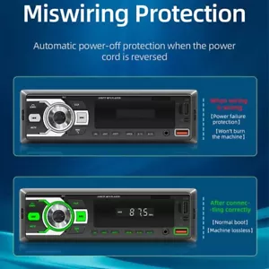 1 Din Voice assistant Car Radio Stereo FM Receiver MP3 Player In-Dash USB/FM/TF - Picture 1 of 13