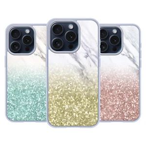 NATURE MAGICK GLITTERY MARBLE SPARKLE SOFT GEL CASE FOR APPLE iPHONE PHONES - Picture 1 of 10