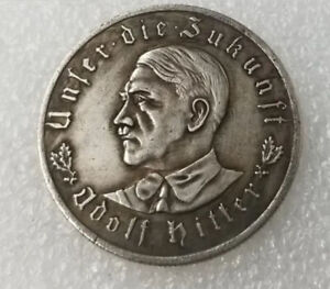 Piece Hitler 1933  Reichsmark Coin Schickfalsemende  ww2 German