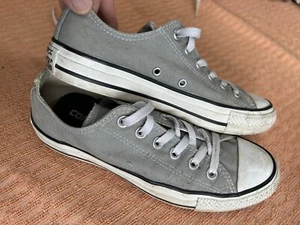 Grey Low top Converse All Star Women’s Size 8 - Picture 1 of 8