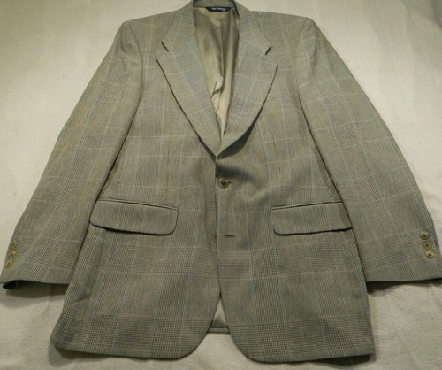 Blazer Burberry vintage uomo 41L beige a quadri giacca sportiva cappotto pied de poule
