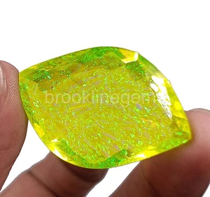 63.45 Carat EGL Natural Ammolite Opal-Like Organic Doublet Loose Gemstone 4HKS - Picture 1 of 7