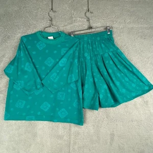 Traje de Colección Honors Años 90 Top y Skort Culottes 2 piezas Azteca AOP Azul Turquesa Para Mujer S - Imagen 1 de 16