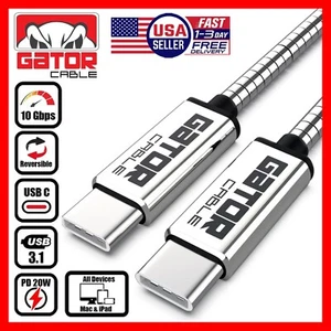USB-C To USB-C PD 20W 5A Phone Fast Charger Cable For Samsung Android iPhone - Picture 1 of 41