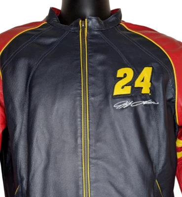 Chaqueta de cuero para mujer Jeff Gordon vintage Wilson NASCAR talla XL Foto 1 de 4