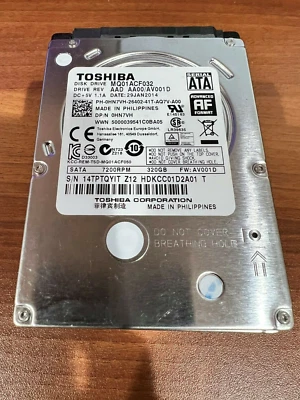 Lot of 10 TOSHIBA 320GB SATA 7200rpm 2.5" 6.0GB/s Laptop HDD MQ01ACF032 0HN7VH - Image 1 of 3