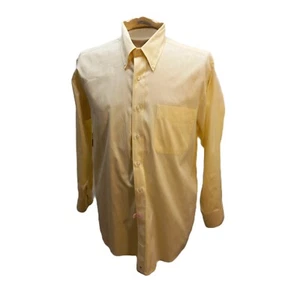 Hathaway Men's Dress Shirt 16.5/33 Pinpoint Single Needle Cotton Made in USA GUC - Picture 1 of 13