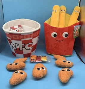 SELTENER Yummy World Bertha Fried Chicken Eimer & Pommes Frites! 10-12 Zoll Plüschtiere! - Bild 1 von 8