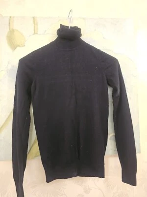 Jersey para mujer Uniqlo XS azul 100 % lana cuello alto Foto 1 de 4