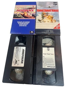 Lot Of 2 Midway & Tora! Tora! Tora!  Hi-Fi VHS Video Tapes CBS FOX Pearl Harbor Foto 1 de 4