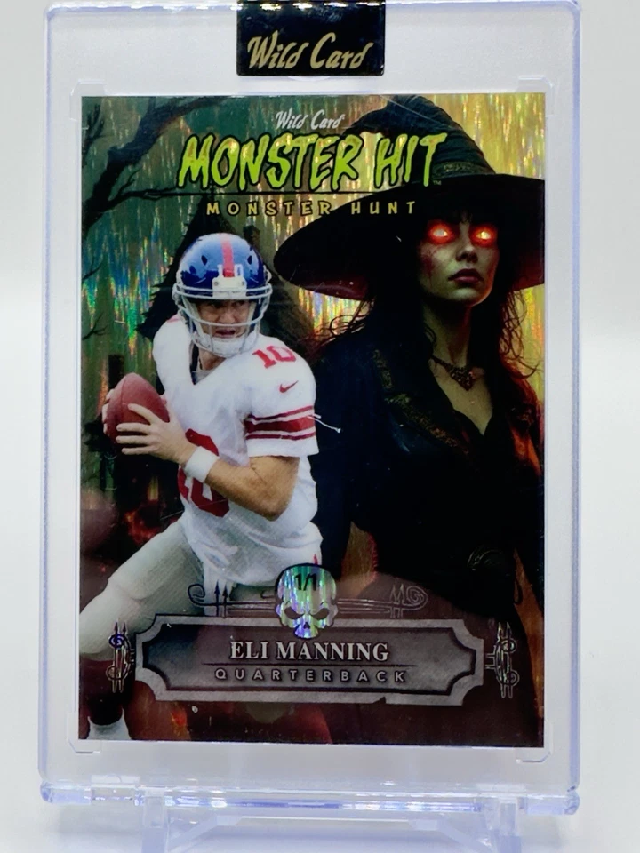 2025 Wild Card Haunted Hits Monster Hunt 1/1 Monster Hit Eli Manning Giants - Image 1 of 3