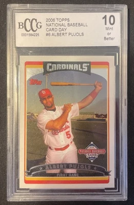 2006 Topps National Baseball Card Day Albert Pujols Cardinals #6 Mint/Higher 10 - Image 1 of 2