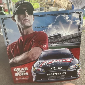 2010 großes Bud Budweiser NASCAR Kevin Harvick Metall Bier Schild 34" x 29" - Bild 1 von 8