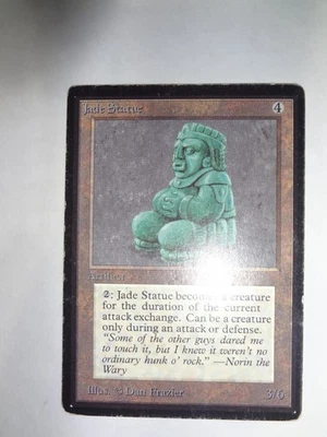 MTG MAGIC THE GATHERING CARD ORIGINAL BETA LIMITED ARTIFACT JADE STATUE VINTAGE - Image 1 of 2