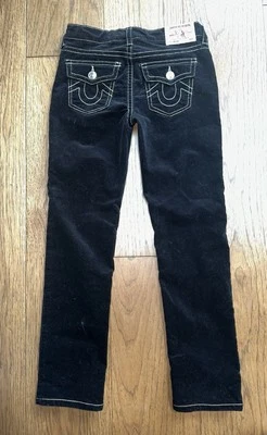 Брюки для девочек True Religion размер 10 черные вельветовые узкие прямые - Изображение 1 из 4