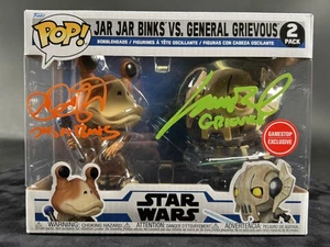 FRASCO FIRMADO AHMED BEST & MATTHEW MADERA GRAVE FUNKO STAR WARS JSA Testigo - Imagen 1 de 6