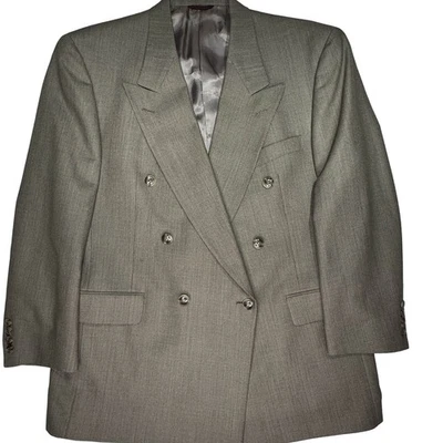 Casaco esportivo masculino vintage Hart Schaffner & Marx Nordstrom tamanho 42S marrom peito duplo - Imagem 1 de 4