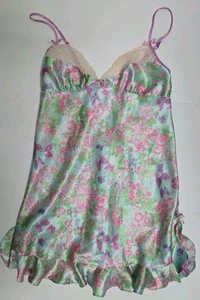 Abito da notte Betsey Johnson cuore babydoll slip vintage Y2K taglia small - Foto 1 di 6