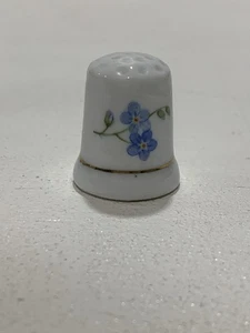Vintage ALASKA STATE FLOWER Vergissmeinnicht Porzellan Fingerhut - Bild 1 von 2