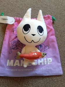 Peluche de gato pesca web genuina 8997 hecho nuevo con etiquetas - Imagen 1 de 6