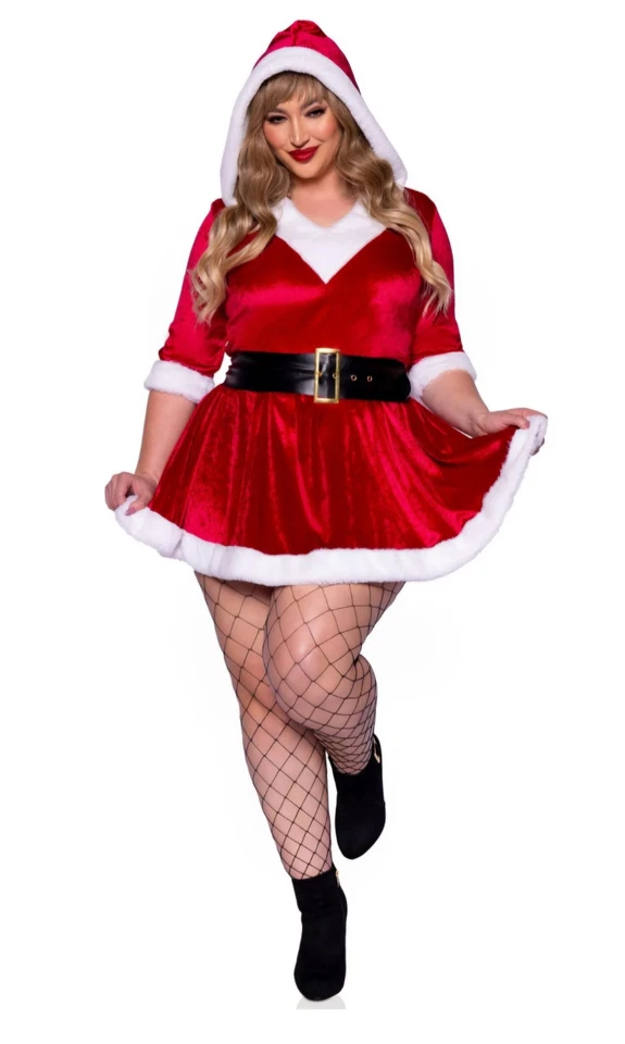 Leg Avenue Mujer Mra Clause Santa Navidad Rojo Vestido Disfraz Talla 1X/2X Nuevo Foto 1 de 4