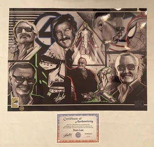 Stan Lee Marvel Comics Litho Avengers Spider-Man Signed by Stan Lee w/ COA!! - Picture 1 of 4