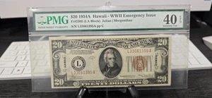 1934-A $20 FRN Hawaii Fr. 2305 PMG XF-40 EPQ - Picture 1 of 2