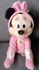 425🐭Doudou Peluche Minnie Mouse Pyjama Disney Simba capuche rose 28cm